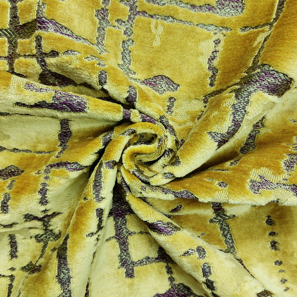 Tungvekt polyester garn farget jacquard kuttet haug fløyelsofa stoff