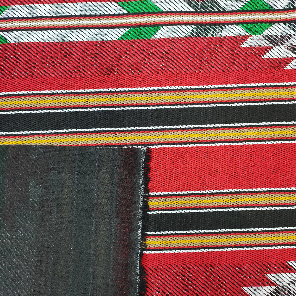 Arabisk stil Sadu polyester bomullsgarn farget jacquard stoff til sofa og veske