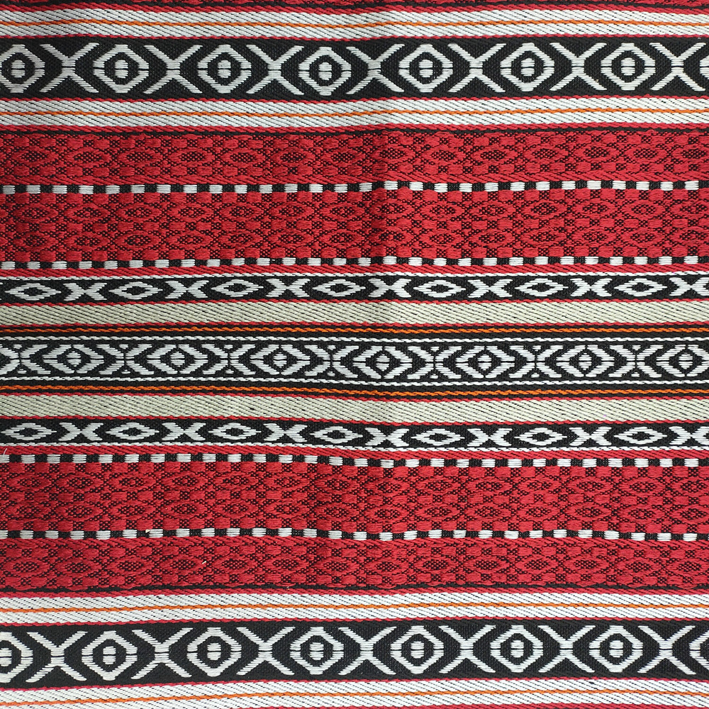 Stripe geometrisk mønster lin sofa stoff jacquard sadu sofa stoff 